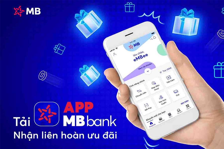 Cài đặt ứng dụng MB Bank nhận quà đến 410.000đ